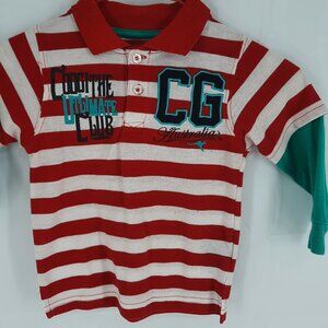 Coogi Striped Long Sleeve Polo Shirt Toddler Size 24M The Ultimate Club